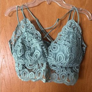 PINK Victoria's Secret Lace Bralette in Sage Green